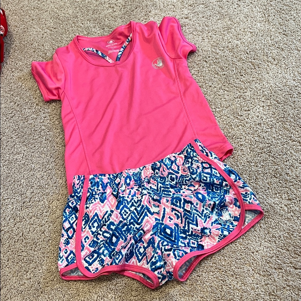 Pink shorts set